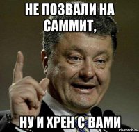 не позвали на саммит, ну и хрен с вами