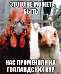 этого не может быть нас променяли на голландских кур