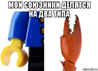 мои союзники делятся на два типа 