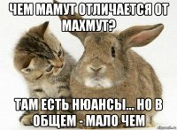 чем мамут отличается от махмут? там есть нюансы... но в общем - мало чем