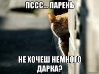 пссс... парень не хочеш немного дарка?