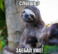 слышь? заебал уже!
