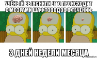 учёный выяснили что происходит с мозгами шафтоводов в течении: 3 дней недели месяца