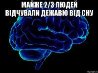 майже 2/3 людей відчували дежавю від сну 