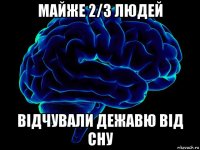 майже 2/3 людей відчували дежавю від сну