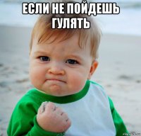 если не пойдешь гулять 