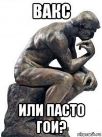 вакс или пасто гои?