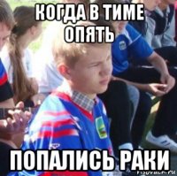 когда в тиме опять попались раки