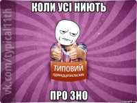 коли усі ниють про зно