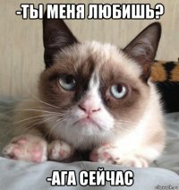 -ты меня любишь? -ага сейчас