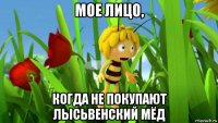 мое лицо, когда не покупают лысьвенский мёд