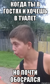 когда ты в гостях и хочешь в туалет но почти обосрался