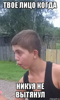 твое лицо когда никуя не вытянул
