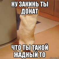 ну закинь ты донат что ты такой жадный то