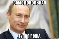 самодовольная тупая рожа