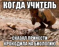 когда учитель сказал принести крокодила на биологию