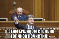  я этим ершиком столько толчков почистил!