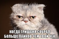  когда гришаня собрал больше лайков чем твой чек