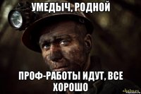 умедыч, родной проф-работы идут, все хорошо