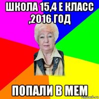 школа 15,4 е класс ,2016 год попали в мем