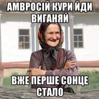 амвросій кури йди виганяй вже перше сонце стало