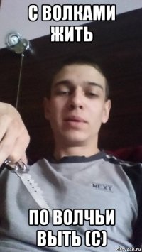 с волками жить по волчьи выть (с)
