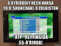 g'ayrioddiy hech narsa yo'q, shunchaki, o'zbekiston "atp" reytingida 55-o'rinda!