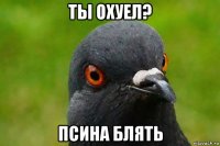 ты охуел? псина блять