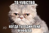 то чувство когда ты один лена фуфаева