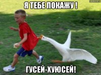 я тебе покажу ! гусей-хуюсей!