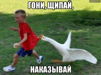 гони, щипай, наказывай