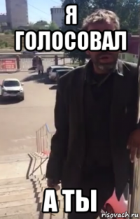 я голосовал а ты