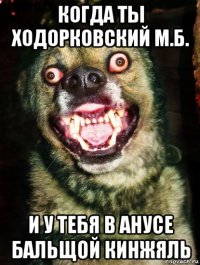 когда ты ходорковский м.б. и у тебя в анусе бальщой кинжяль