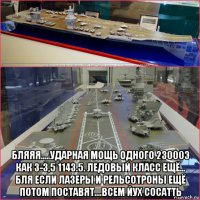  бляяя.....ударная мощь одного 23000э как 3-3,5 1143.5. ледовый класс ещё... бля если лазеры и рельсотроны ещё потом поставят....всем йух сосатть