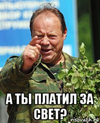  а ты платил за свет?