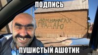 подпись пушистый ашотик