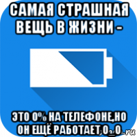 самая страшная вещь в жизни - это 0% на телефоне,но он ещё работает o_o