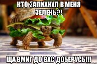 кто запихнул в меня зелень?! ща вмиг до вас доберусь!!!