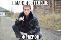 красиво стелешь фраерок