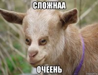 сложнаа очеень