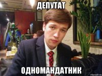 депутат одномандатник