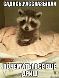 садись,рассказывай почему ты всё ещё дрищ