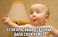  если красивая девчонка дала свой номер