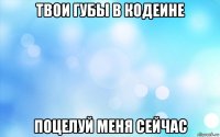 твои губы в кодеине поцелуй меня сейчас