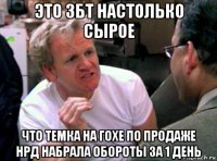 это збт настолько сырое что темка на гохе по продаже нрд набрала обороты за 1 день