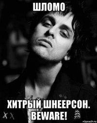 шломо хитрый шнеерсон. beware!