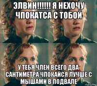 элвин!!!!!! я нехочу чпокатса с тобой у тебя член всего два сантиметра чпокайся лучше с мышами в подвале
