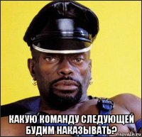  какую команду следующей будим наказывать?