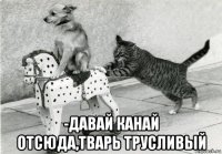  -давай канай отсюда,тварь трусливый