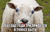  тебе ещё года три придется в тонусе быть